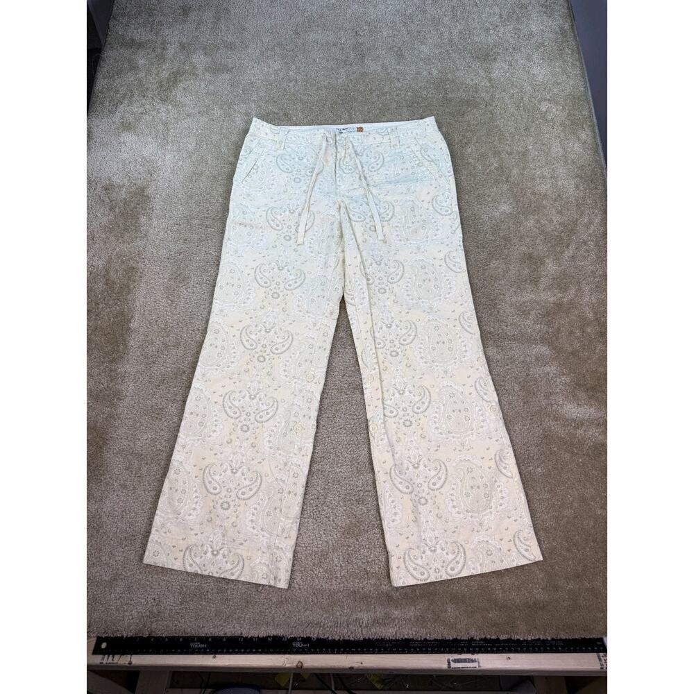 Old Navy Just Below The Waist Pants Women’s Cotton Paisley Size 10 Boho B512